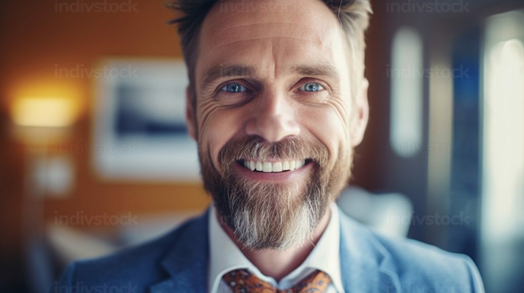 man in a very good mood