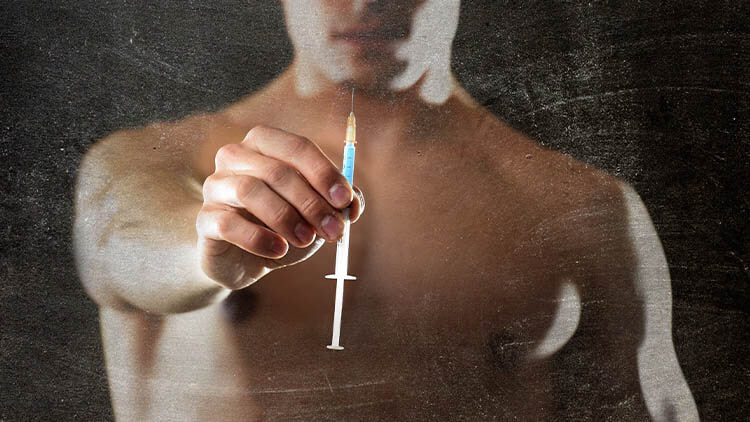 athlete holding syringe